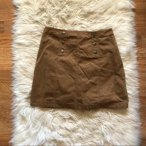 Hollister brown skirt with buttons